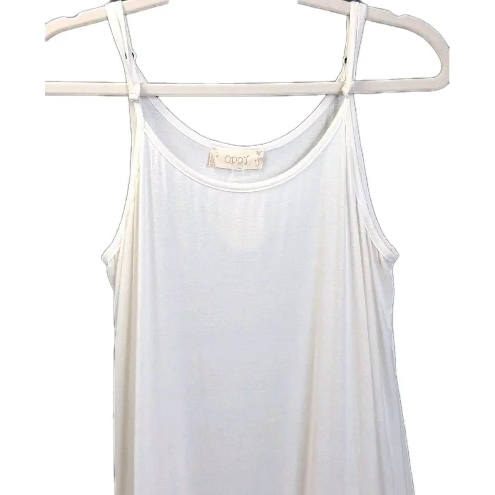 Oddi White Lace Bottom Dress Stretchy Extender See Measurements For Size NWT